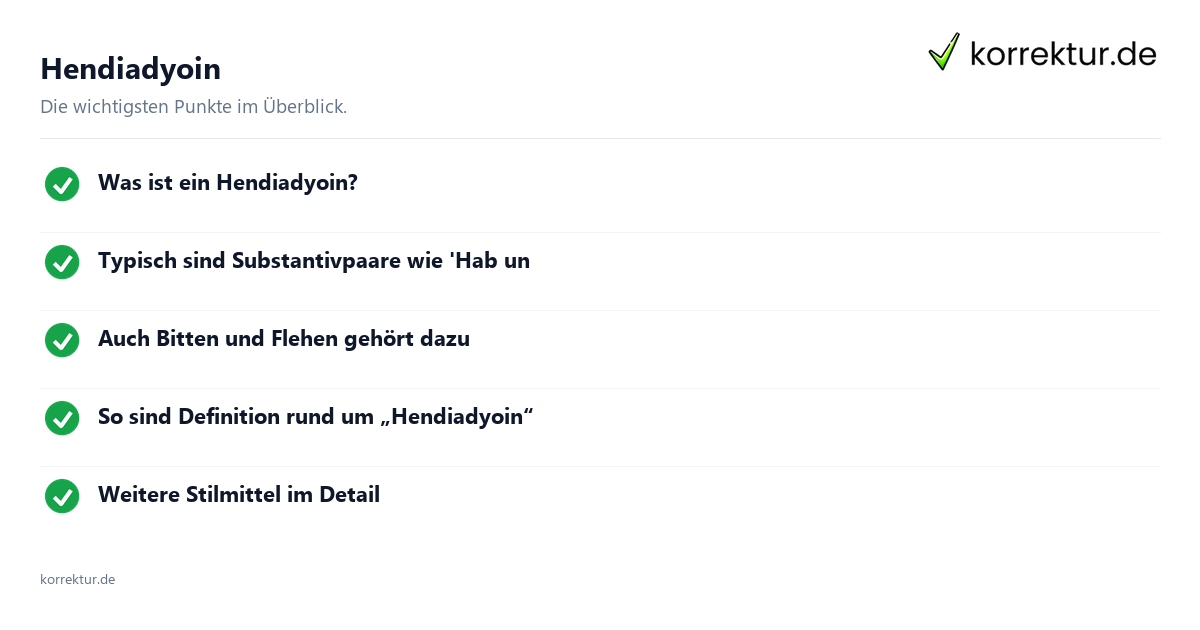Hendiadyoin Hendiadyoin: Überblick
