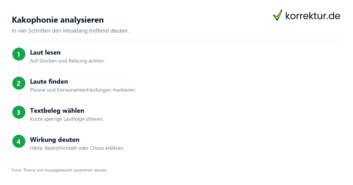 Kakophonie analysieren Kakophonie in der Gedichtanalyse untersuchen