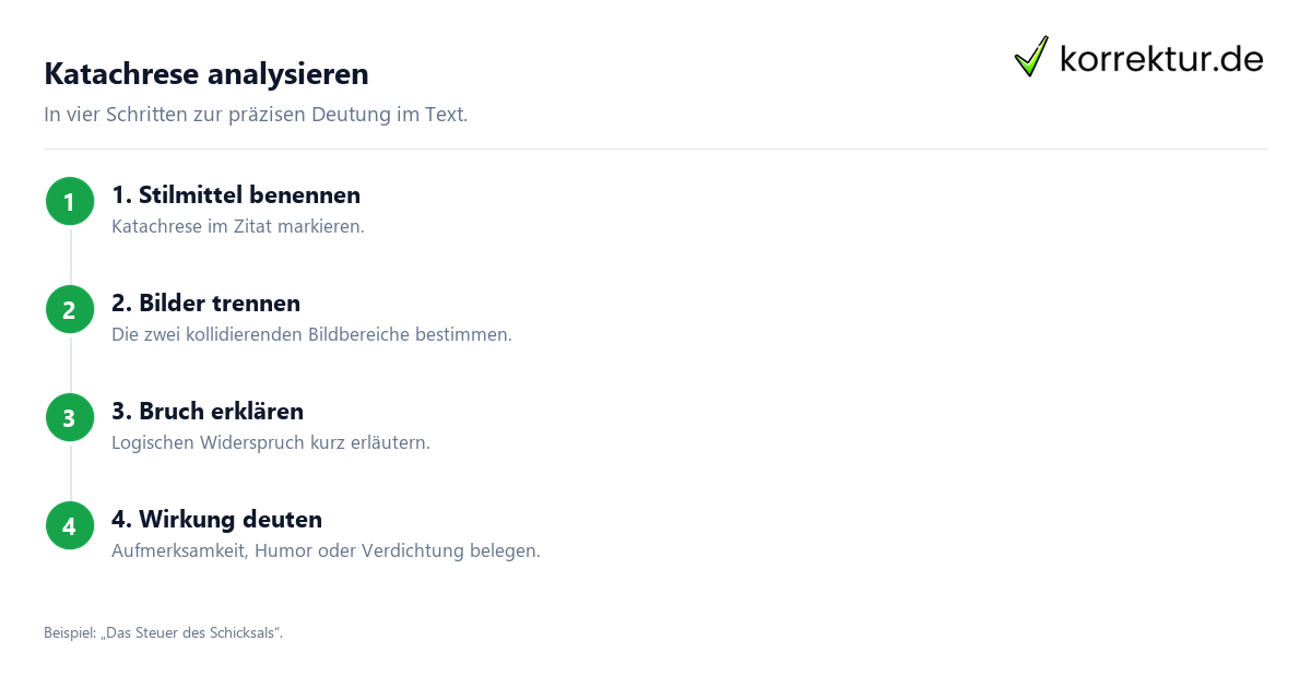 Katachrese analysieren: Schritte mit Beispiel