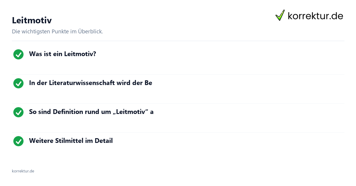 Leitmotiv: Überblick