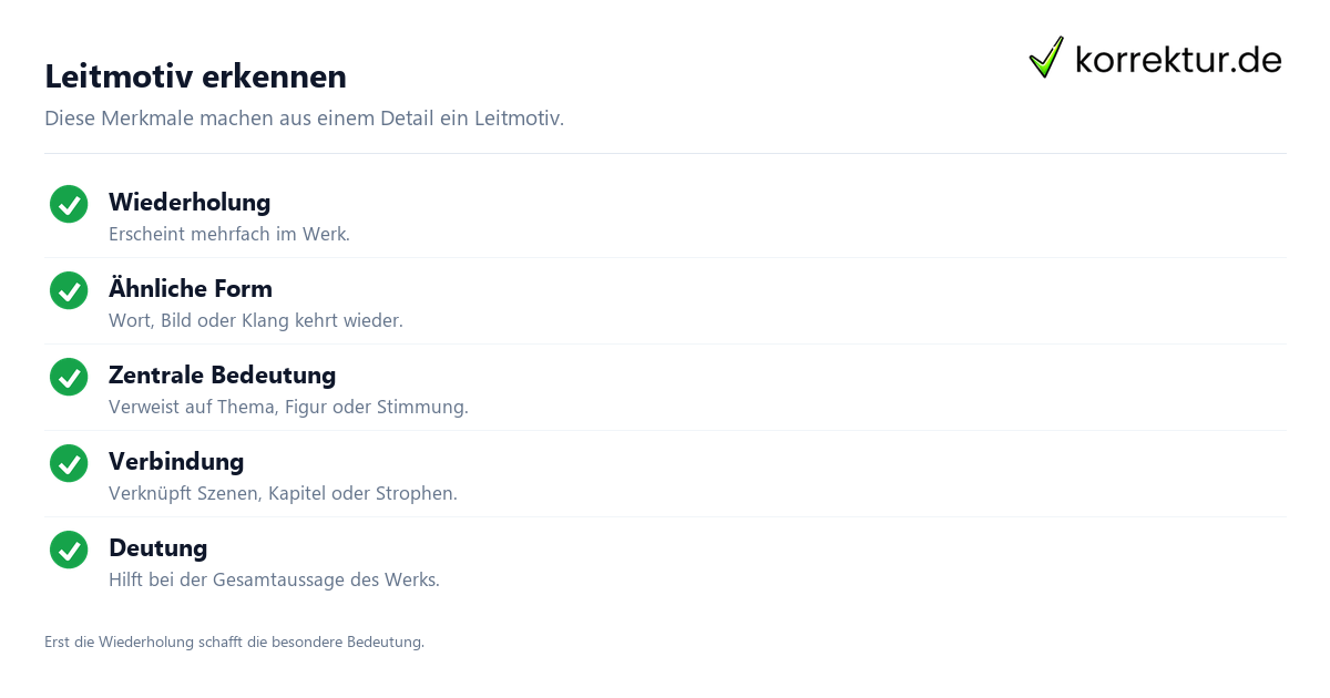 Leitmotiv als Stilmittel: Definition, Wirkung und Beispiele erkennen