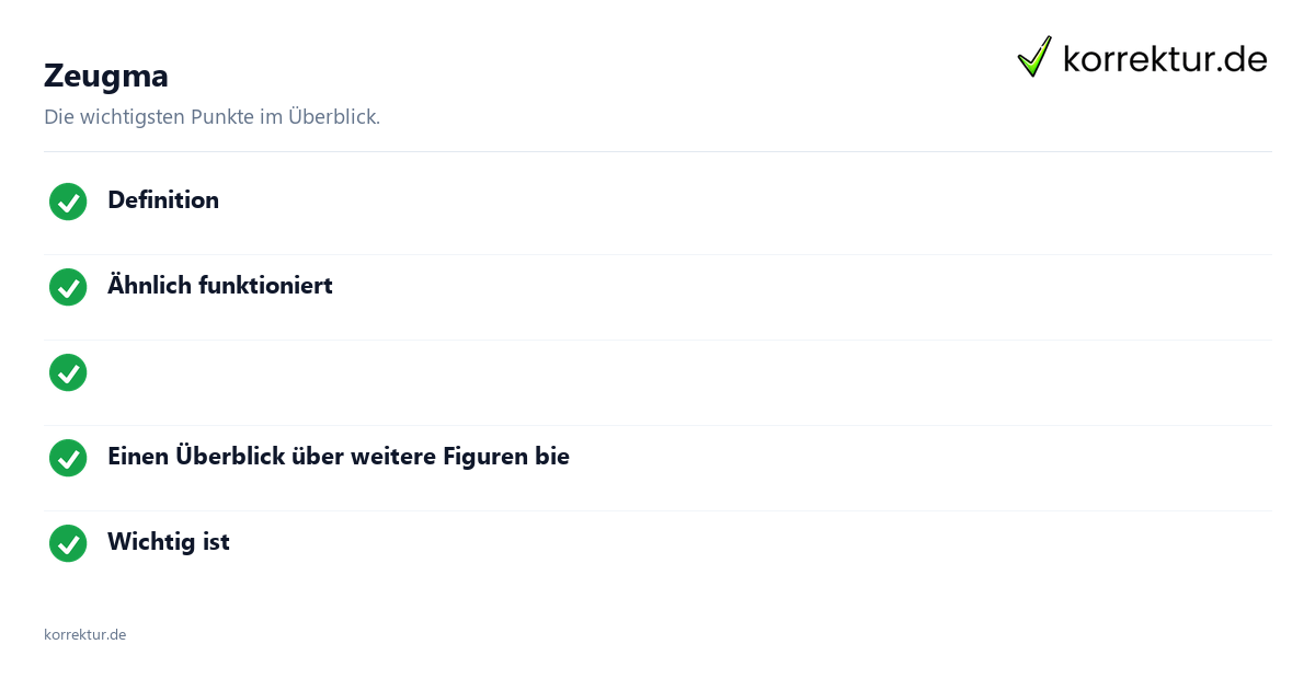 Zeugma Zeugma: Überblick