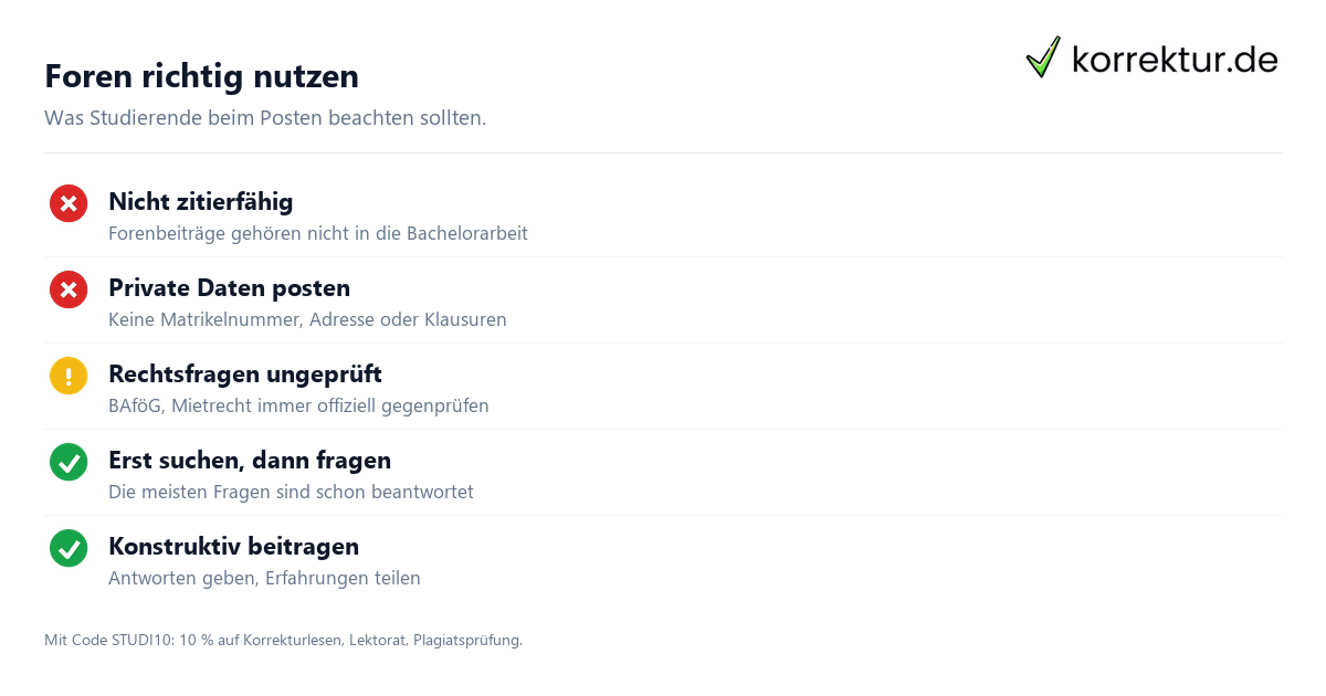 Studiforen & Communities: wo Studierende Antworten finden