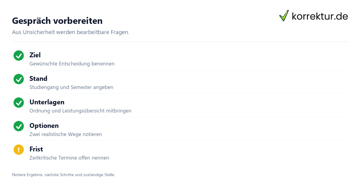 Studienberatung im Studium: Checkliste für den Studienalltag Studienberatung im Studium: Checkliste für den Studienalltag