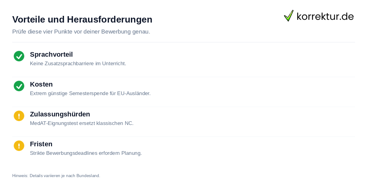 Vorteile und Herausforderungen Checkliste für dein Studium in Österreich: Kosten, Zugang und Anerkennung