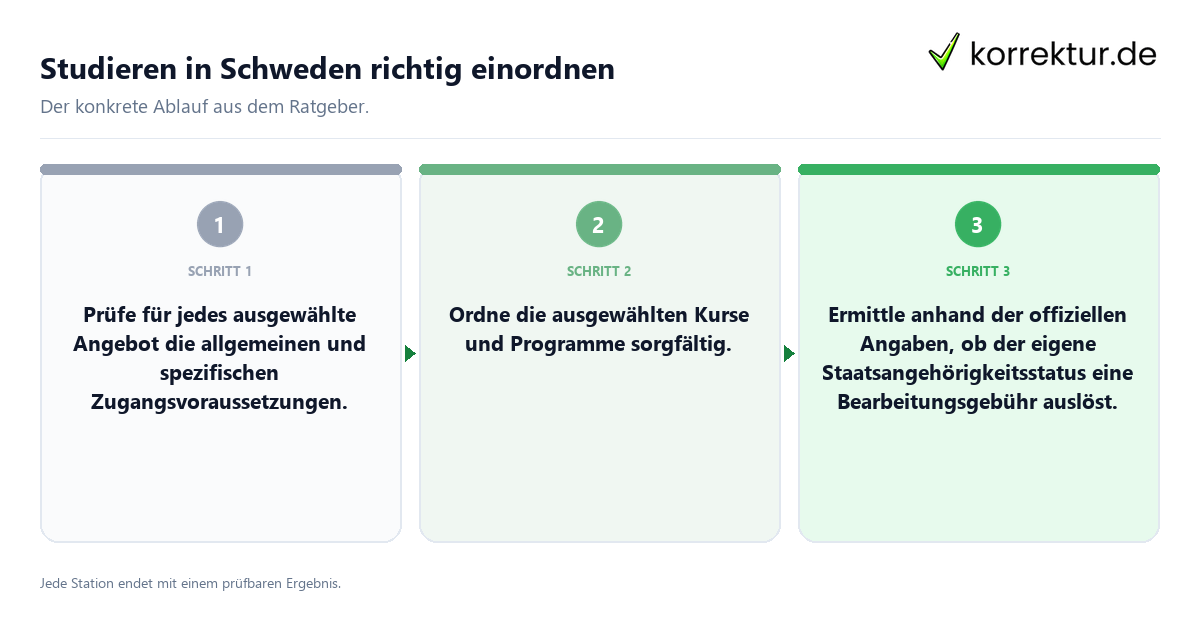 Konkrete Schritte zu Studieren in Schweden richtig einordnen