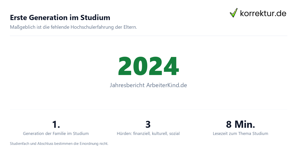 Erste Generation im Studium Studium als Erstakademiker:in sicher einordnen: Fakten zur ersten Generation