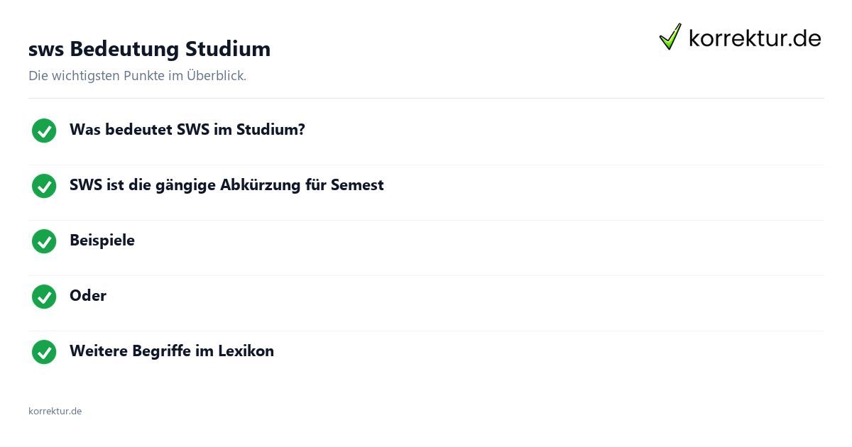 sws Bedeutung Studium sws Bedeutung Studium