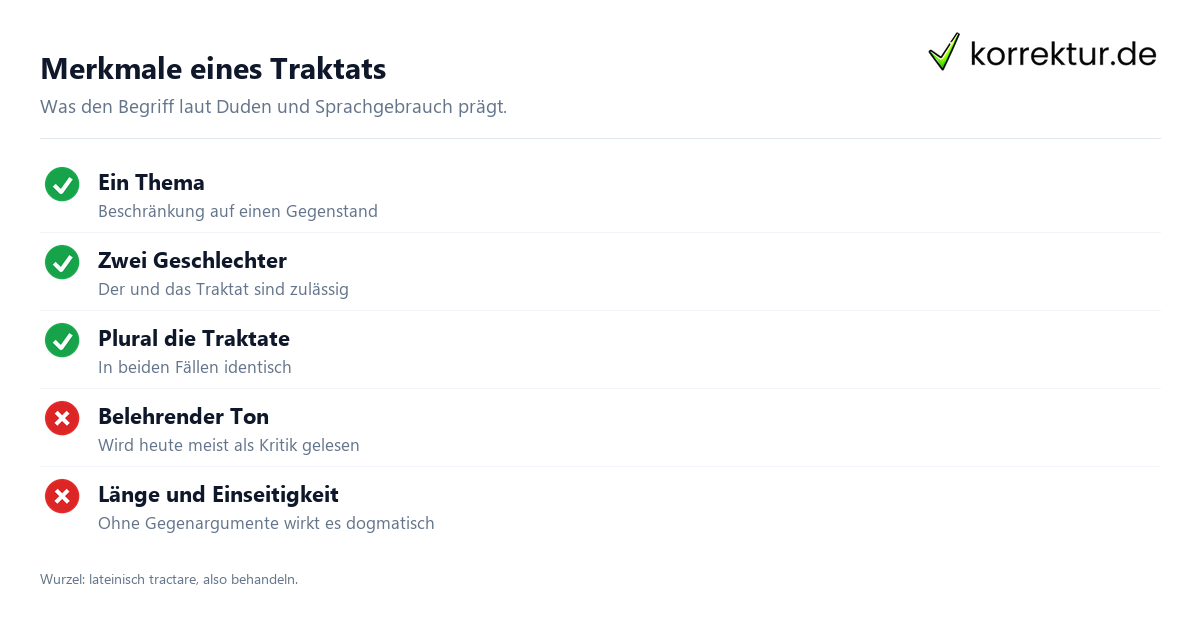 Traktat Bedeutung