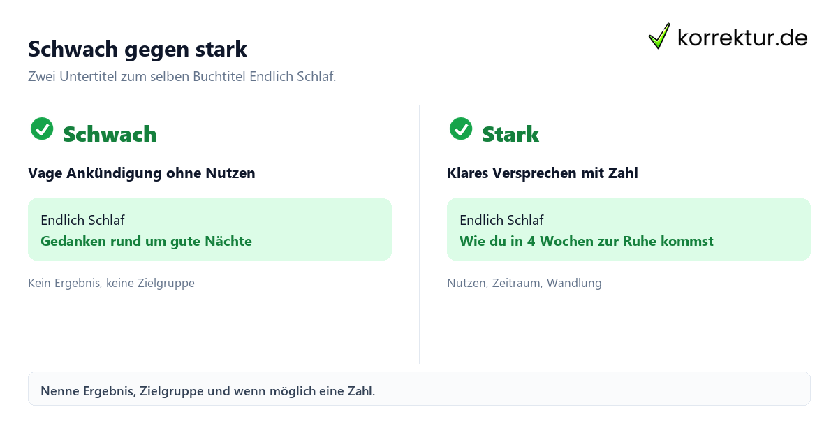 Schwach gegen stark Untertitel Beispiele schwach gegen stark Sachbuch