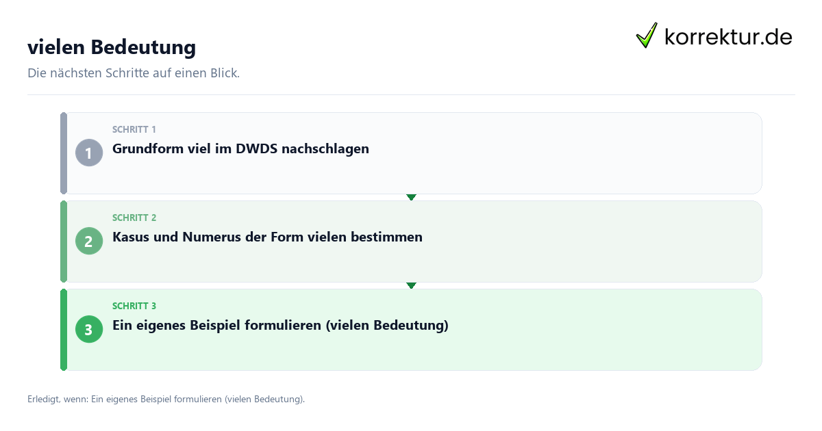 Vielen Bedeutung mit einem Ablauf aus Prüfung, Kontakt und Dokumentation