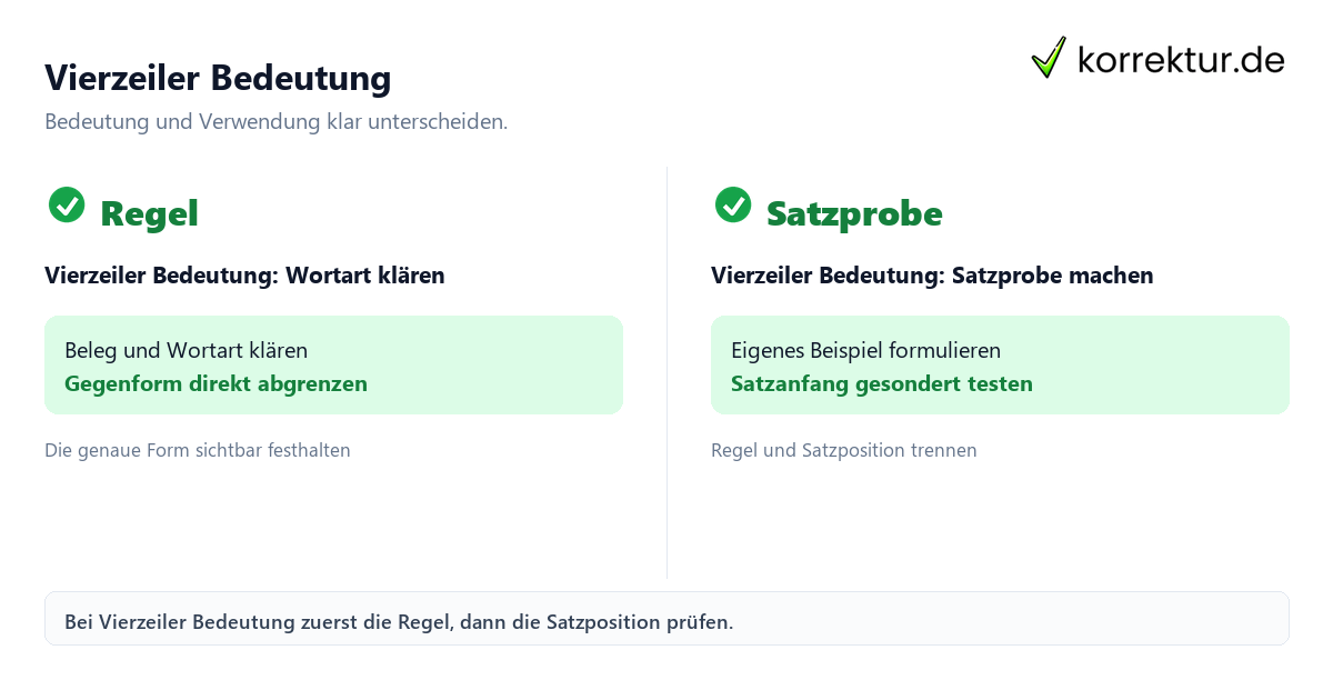 Vierzeiler Bedeutung mit Bedeutung und passender Verwendung im Vergleich