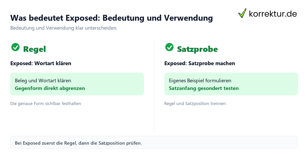 Was bedeutet Exposed: Bedeutung und Verwendung Was bedeutet Exposed: Bedeutung und Verwendung mit Bedeutung und passender Verwendung im Vergleich