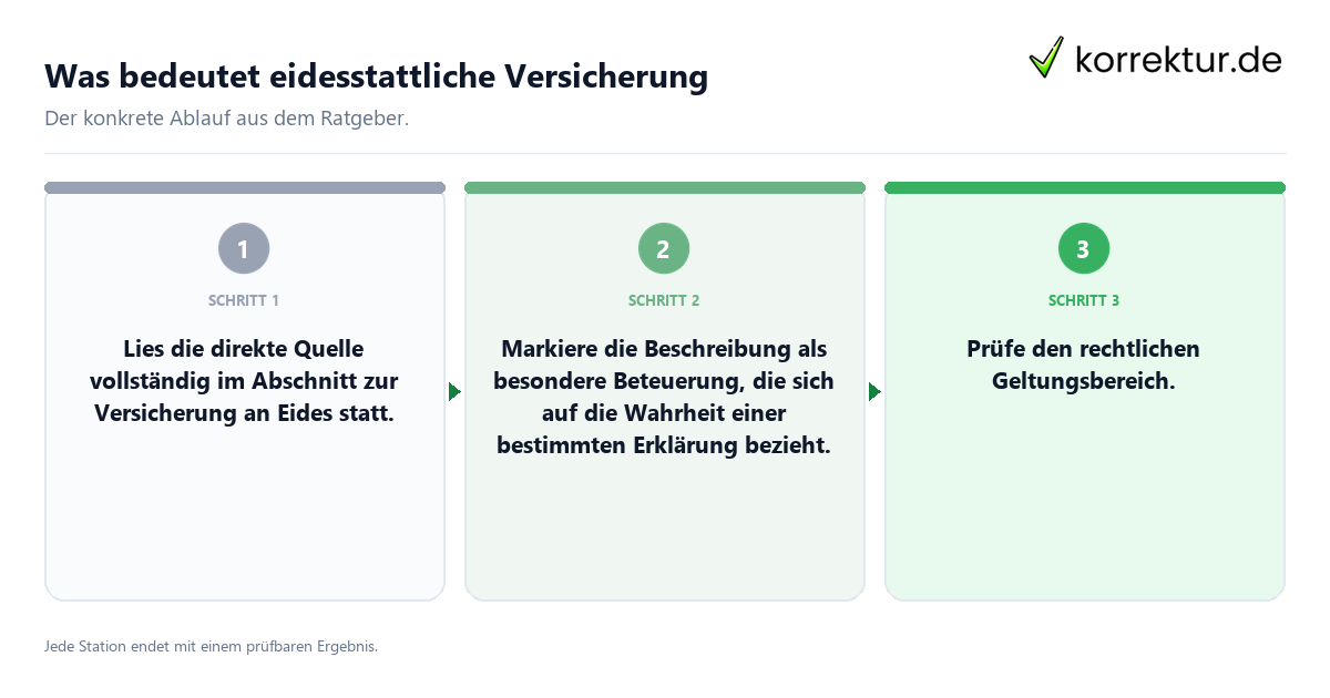 Konkrete Schritte zu Was bedeutet eidesstattliche Versicherung