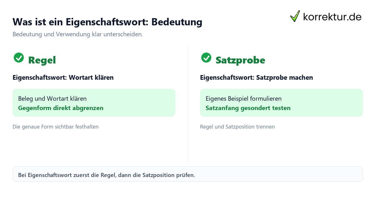 Was ist ein Eigenschaftswort: Bedeutung und Verwendung mit Bedeutung und passender Verwendung im Vergleich