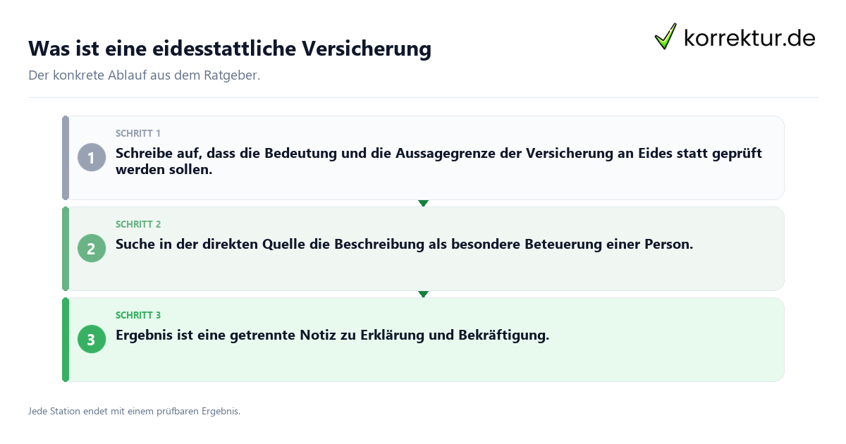 Konkrete Schritte zu Was ist eine eidesstattliche Versicherung