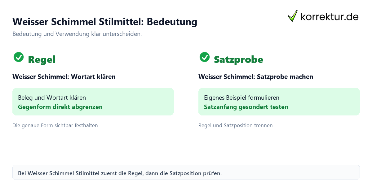 Weißer Schimmel Stilmittel: Bedeutung und Verwendung mit Bedeutung und passender Verwendung im Vergleich