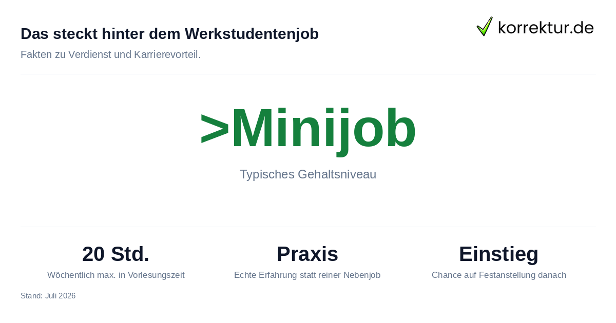 Zahlen zum Werkstudentenjob: Verdienst und Vorteile