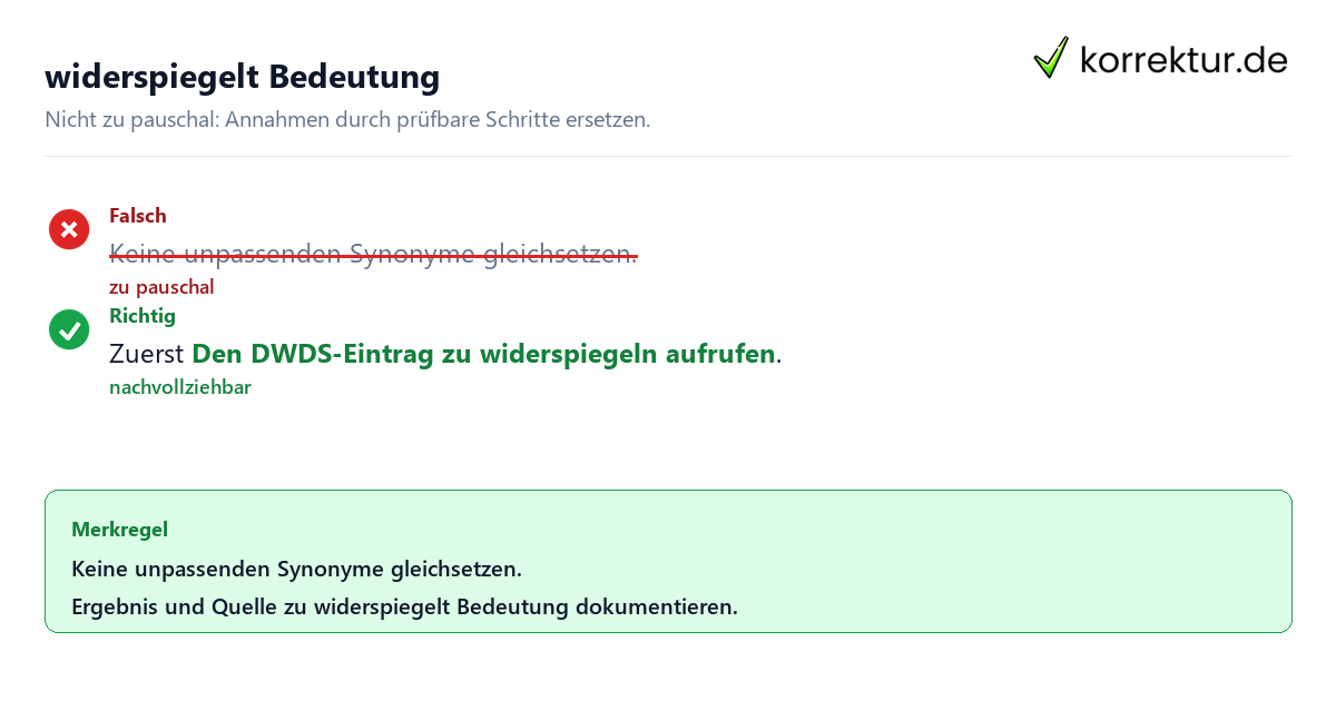 Ungeeignete und belastbare Vorgehensweise bei widerspiegelt Bedeutung