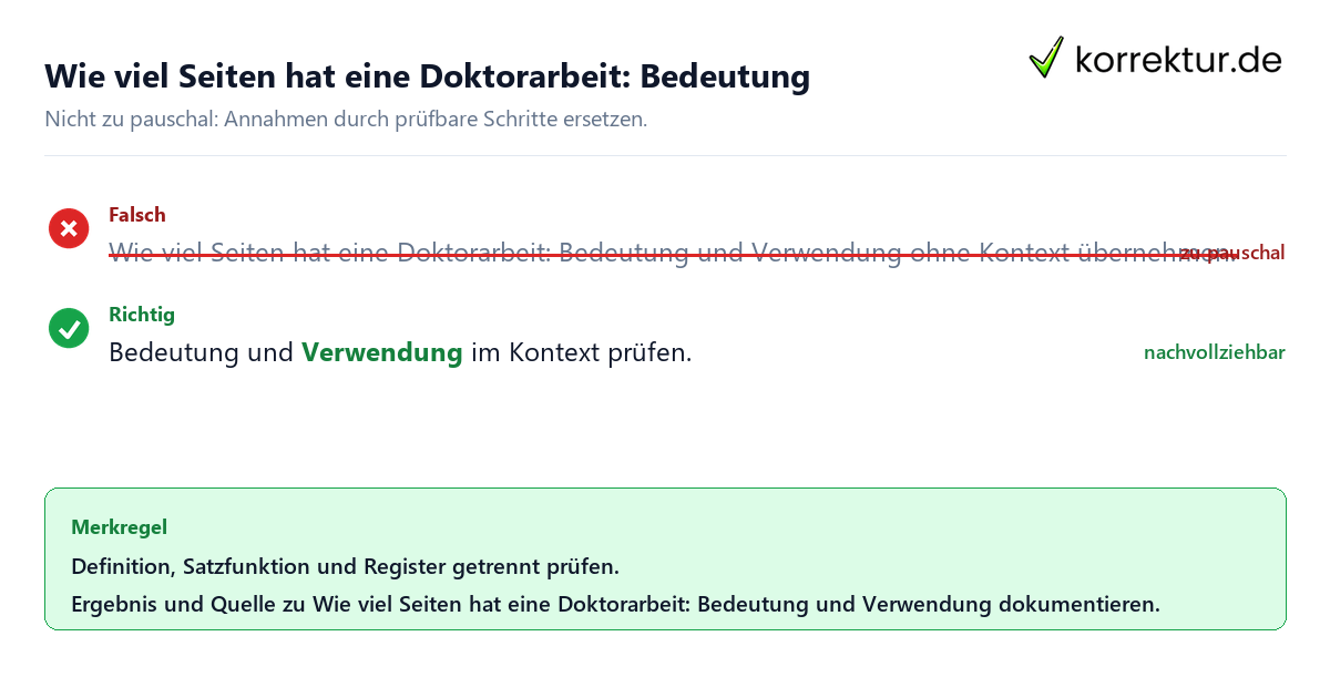 Wie viel Seiten hat eine Doktorarbeit: Bedeutung und Verwendung Ungeeignete und belastbare Vorgehensweise bei Wie viel Seiten hat eine Doktorarbeit: Bedeutung und Verwendung