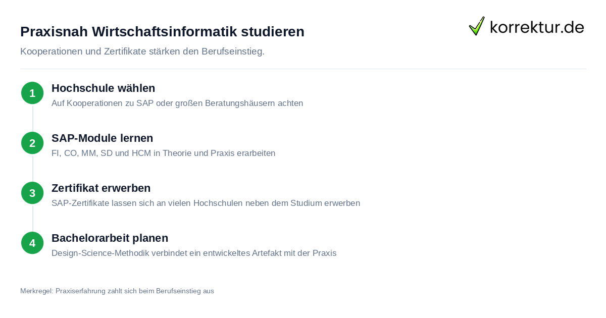 Wirtschaftsinformatik studieren: Praxisbausteine im Studium