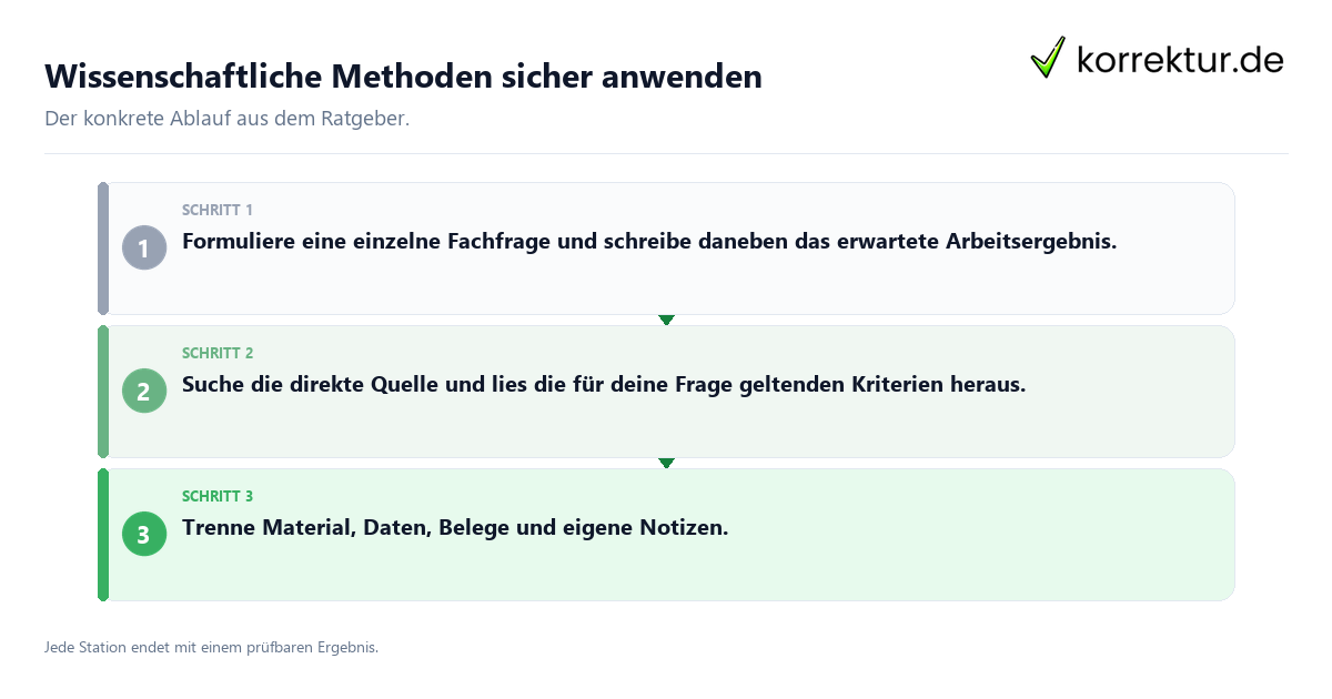 Wissenschaftliche Methoden sicher anwenden Konkrete Schritte zu Wissenschaftliche Methoden sicher anwenden
