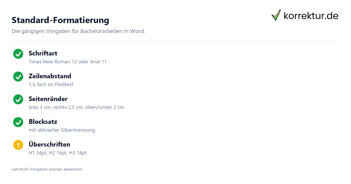 Word für die Bachelorarbeit Word für die Bachelorarbeit