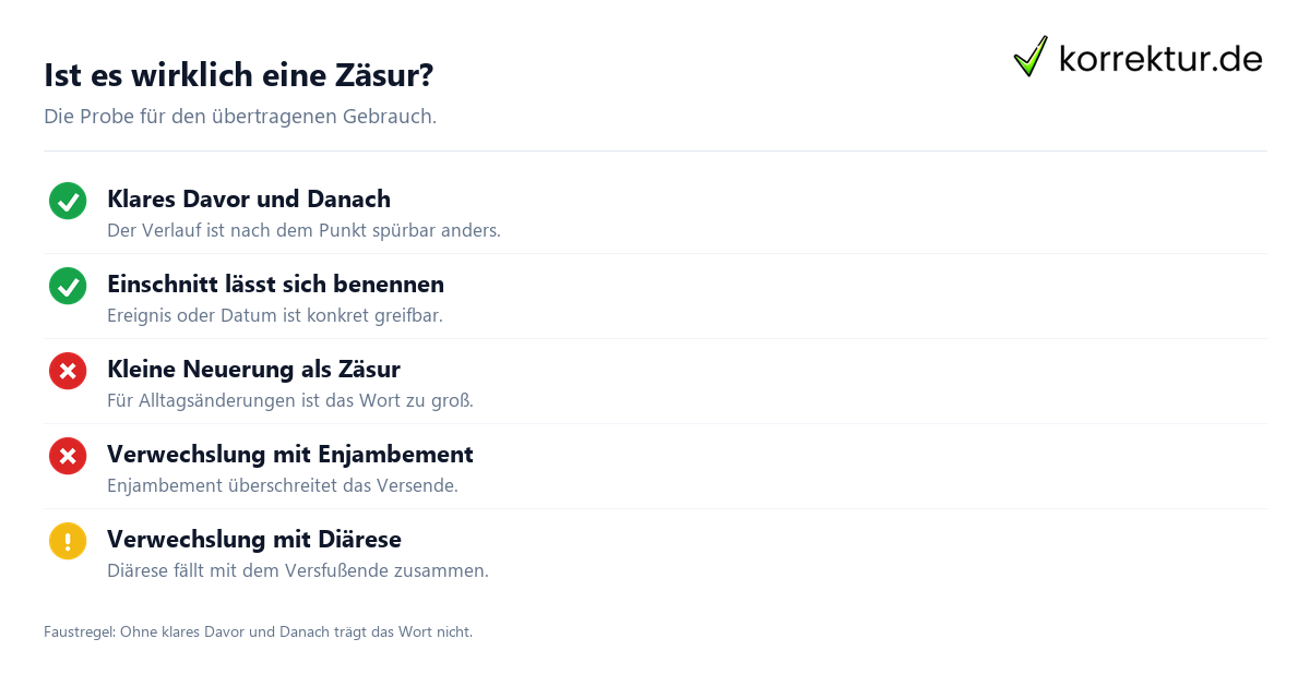 Zäsur Bedeutung Zäsur Bedeutung