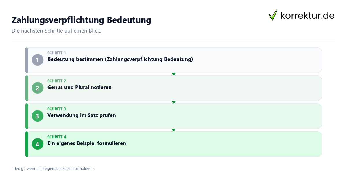 Zahlungsverpflichtung Bedeutung Zahlungsverpflichtung Bedeutung mit einem Ablauf aus Prüfung, Kontakt und Dokumentation