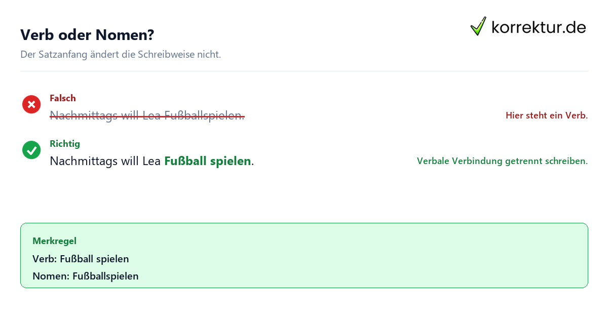 Verb oder Nomen? Rad fahren, Radfahren und ähnliche Verbindungen richtig schreiben mit Satzkorrektur
