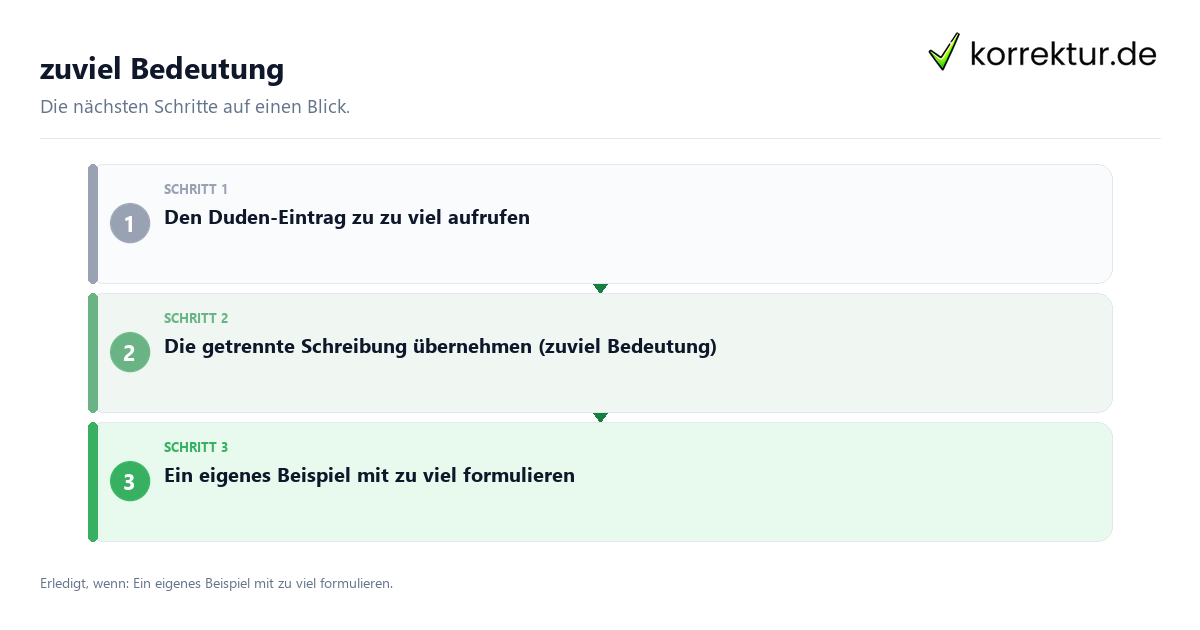 Zuviel Bedeutung mit einem Ablauf aus Prüfung, Kontakt und Dokumentation