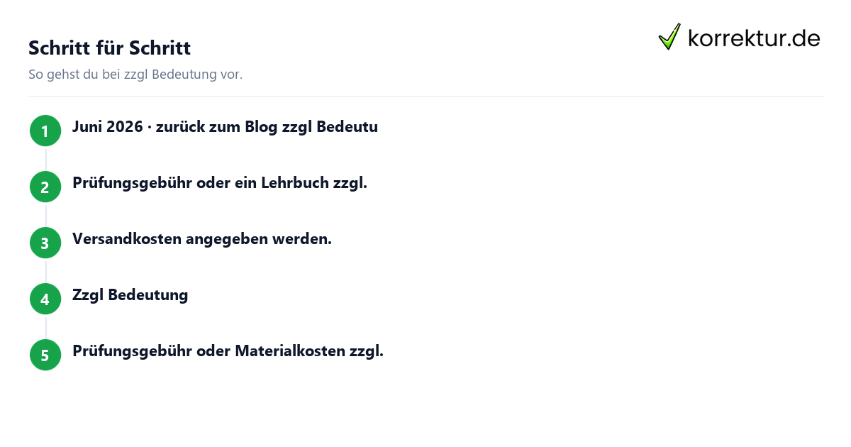zzgl Bedeutung: Schritte